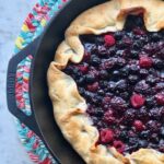 berry crostata in cast iron skillet