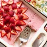 strawberry cake with strawberries on top in the shape of a star