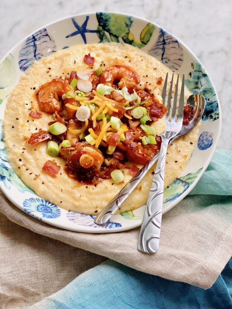 BBQ Shrimp and Grits Quiche My Grits