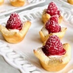 goat cheese appetizers with raspberries.