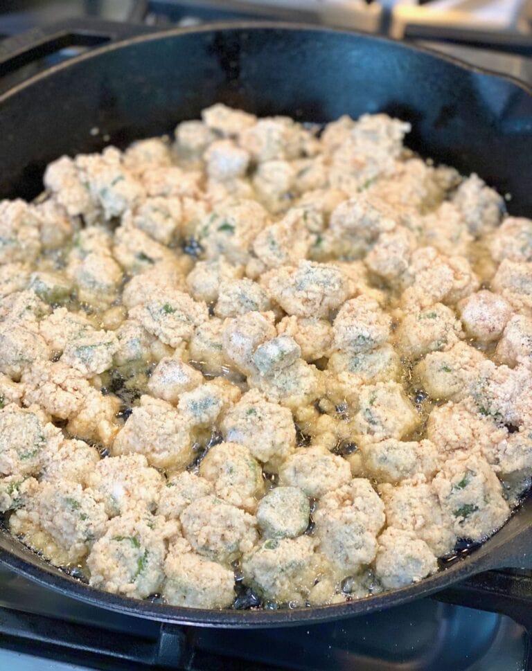 Southern Pan Fried Okra Recipe Quiche My Grits