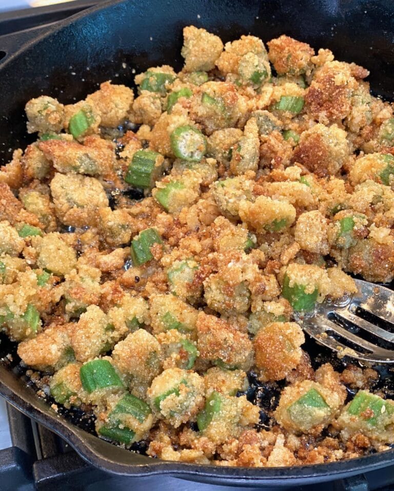 Southern Pan Fried Okra Recipe Quiche My Grits