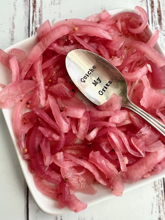 Sweet Pickled Onions Quiche My Grits