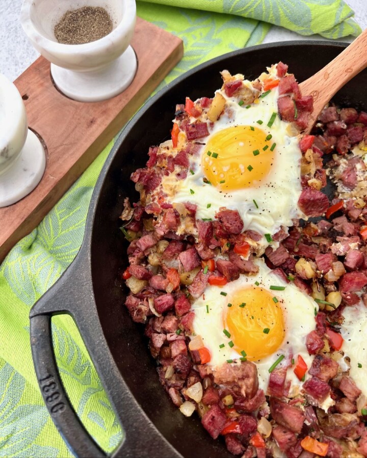 Easy Corned Beef Hash And Eggs Quiche My Grits