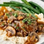 Salisbury Steak with Green Beans and Potatoes.