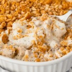 Poppy Seed Chicken Casserole ready to serve.