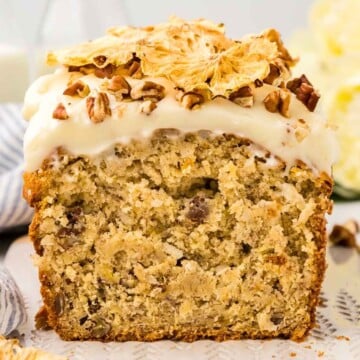 Hummingbird bread with cream cheese frosting