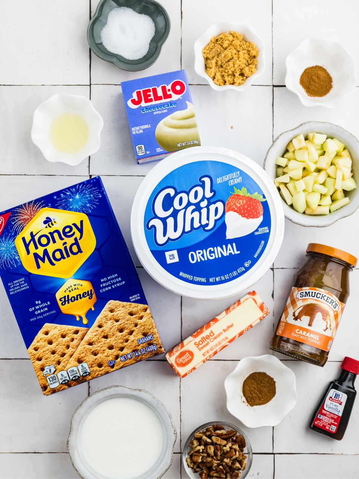 Caramel Apple Eclair Cake Ingredients